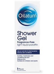 oilatum show gel fragrance free bottle in a box